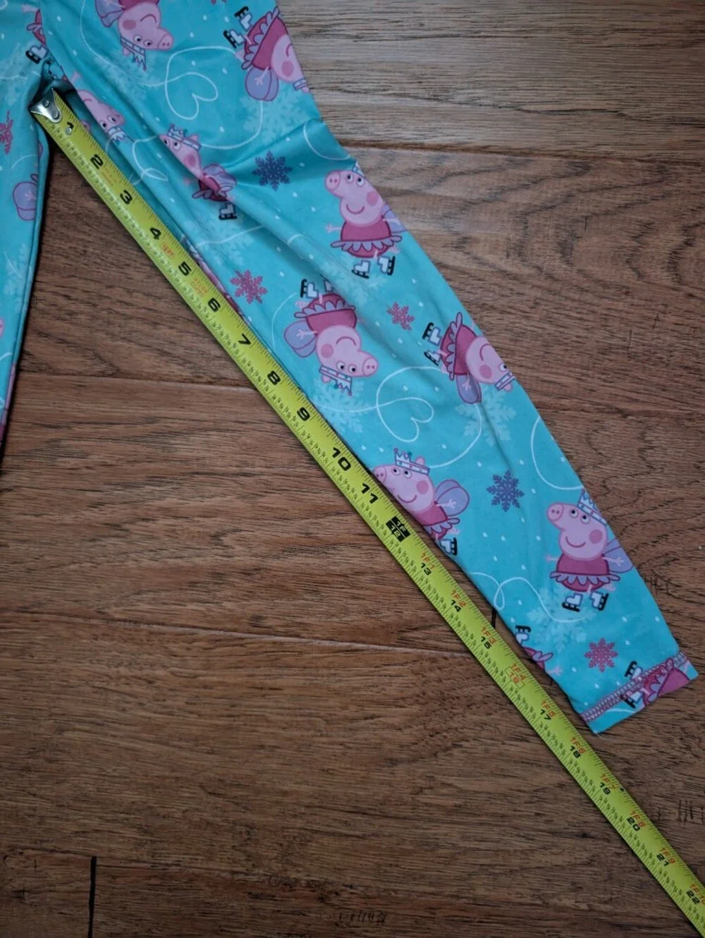 Cuddle Duds Girls Peppa Pig Long-Sleeve Pajamas Light Blue with Pink Trim XS